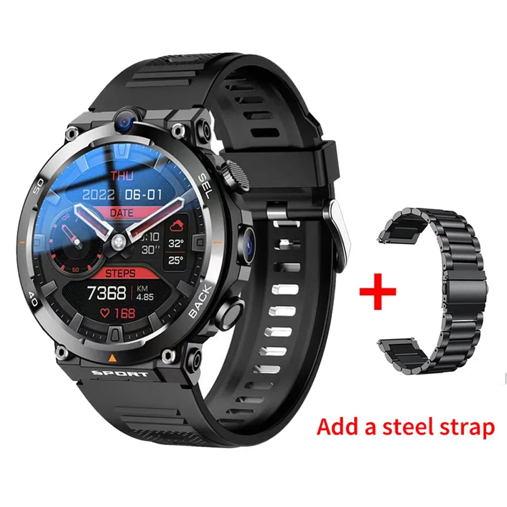 4G LTE Smart Watch 2025 Android Os GPS Video Voice Wi-Fi Call Messaging HD Dual Cameras 4G Sim Card Call WIFI Men'S Smartwatch