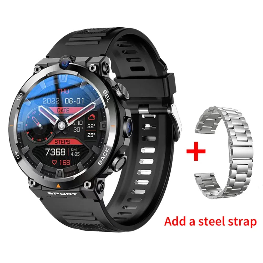 4G LTE Smart Watch 2025 Android Os GPS Video Voice Wi-Fi Call Messaging HD Dual Cameras 4G Sim Card Call WIFI Men'S Smartwatch