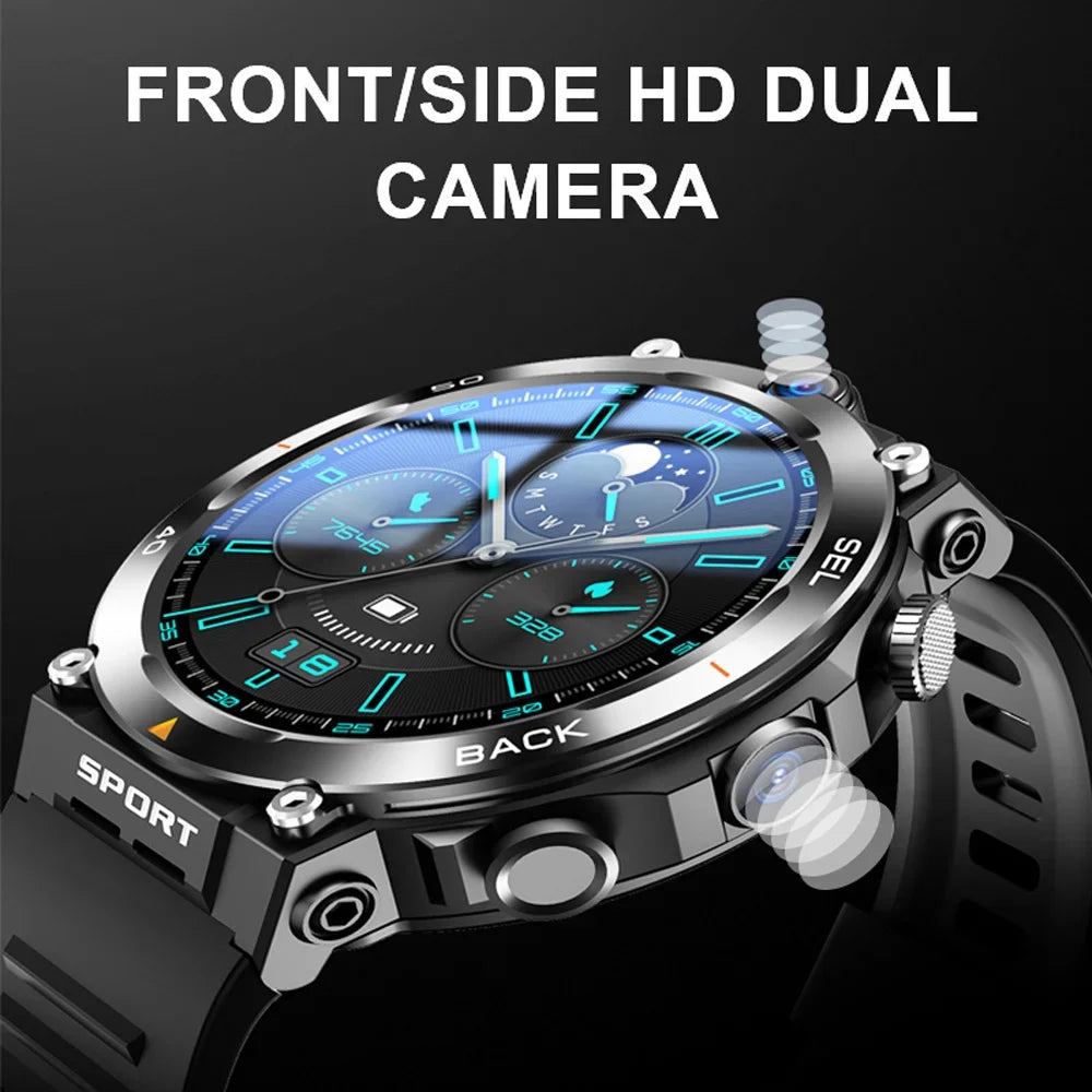 4G LTE Smart Watch 2025 Android Os GPS Video Voice Wi-Fi Call Messaging HD Dual Cameras 4G Sim Card Call WIFI Men'S Smartwatch